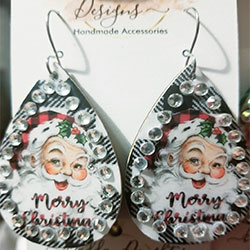  Earring with Santa Claus design